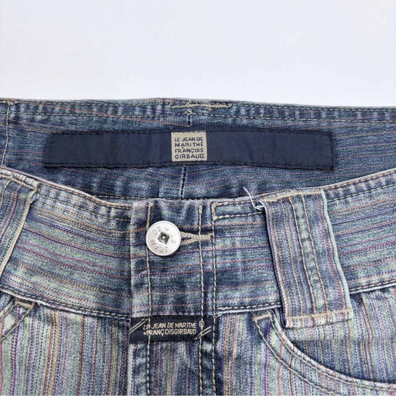 Low-rise marithe francois girbaud pinstripe jeans
