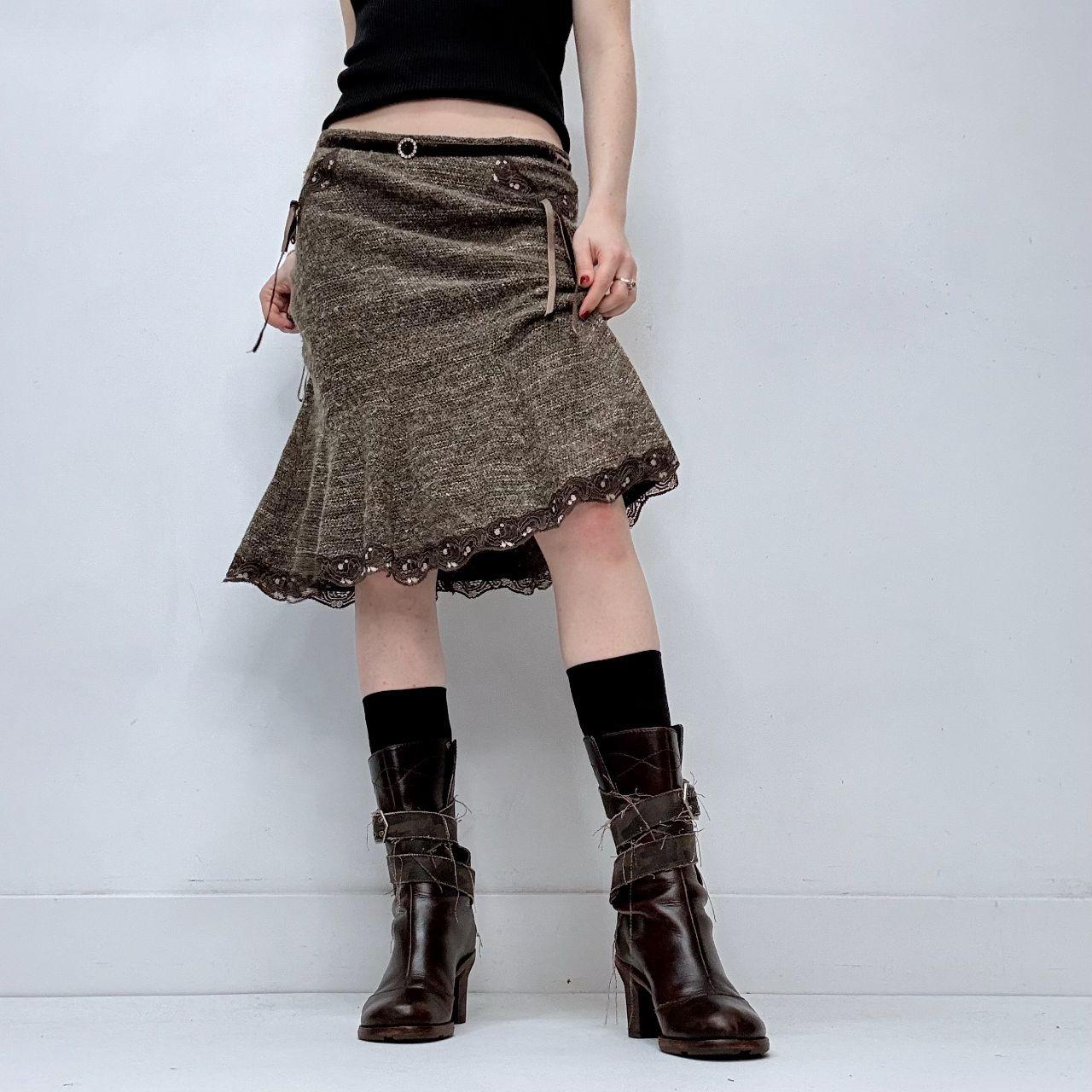 Brown flared fairy skirt