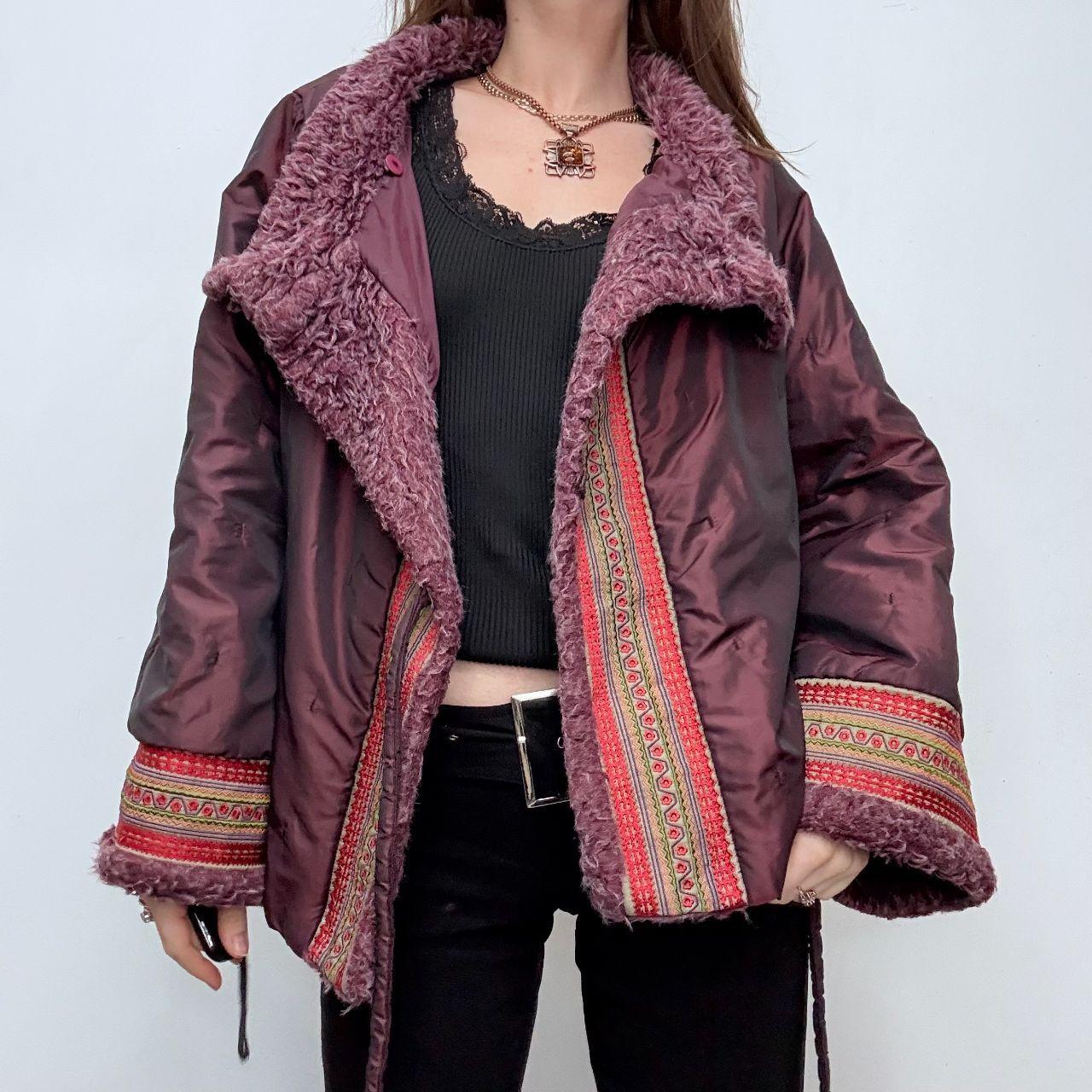Asymmetric flared boho jacket