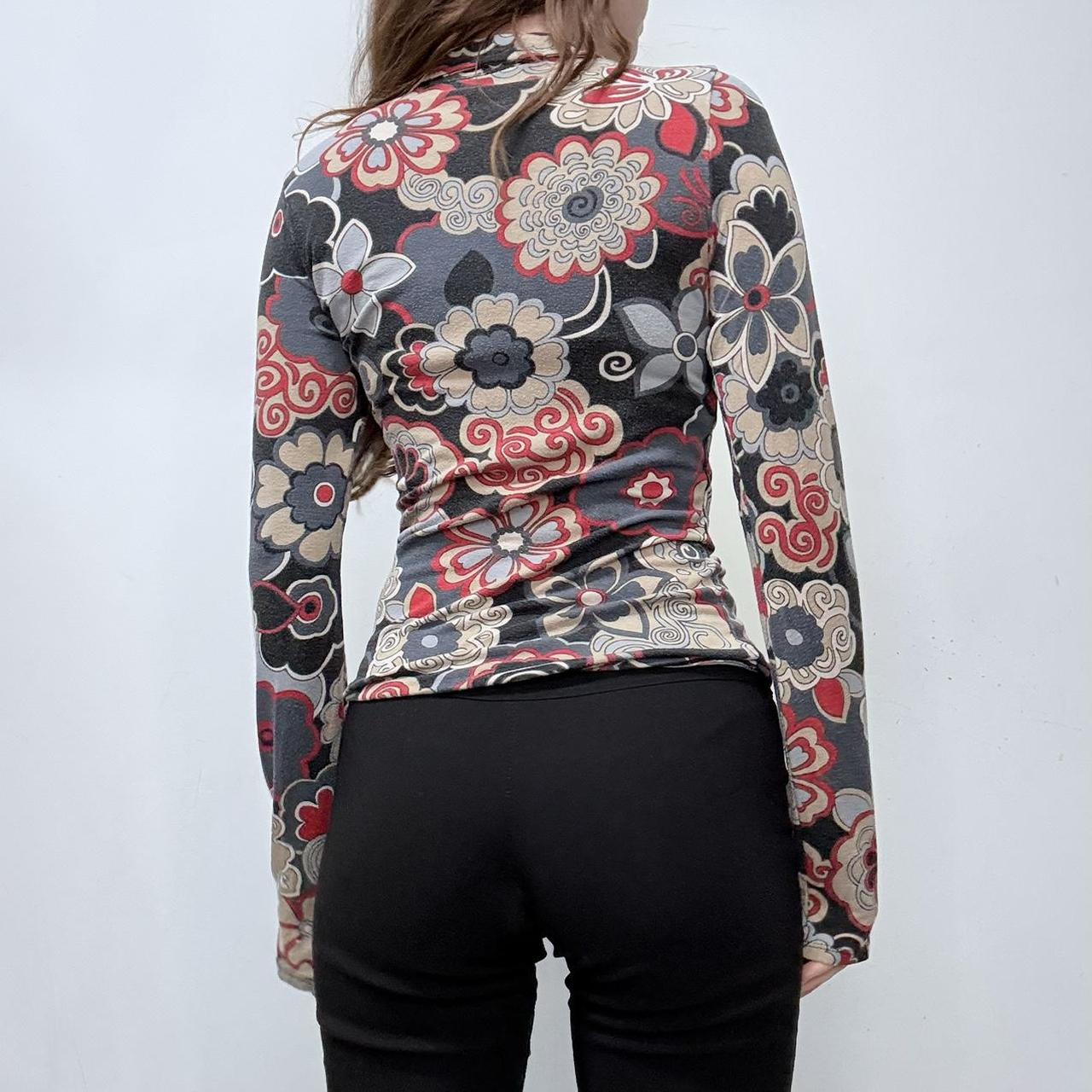 Garphic floral fitted jersey t-shirt