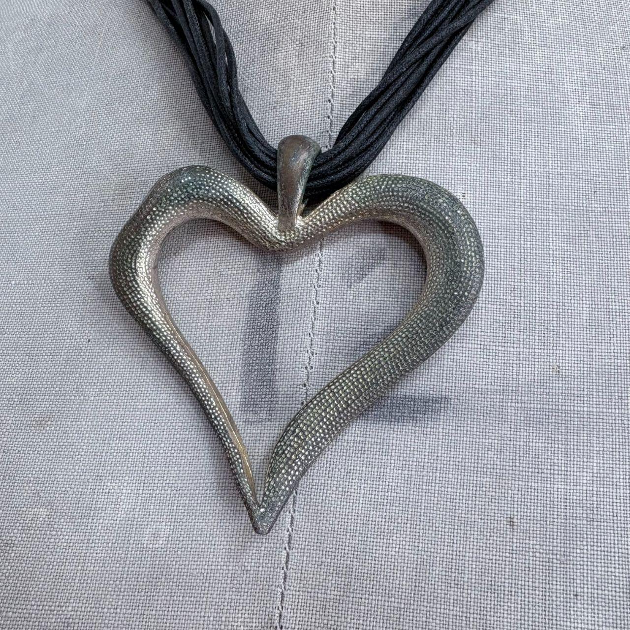 Layered chunky love heart necklace