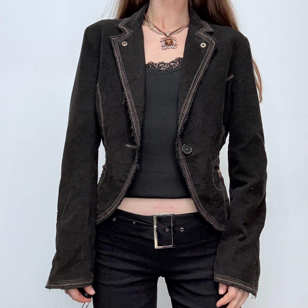 Black high neck grunge jacket