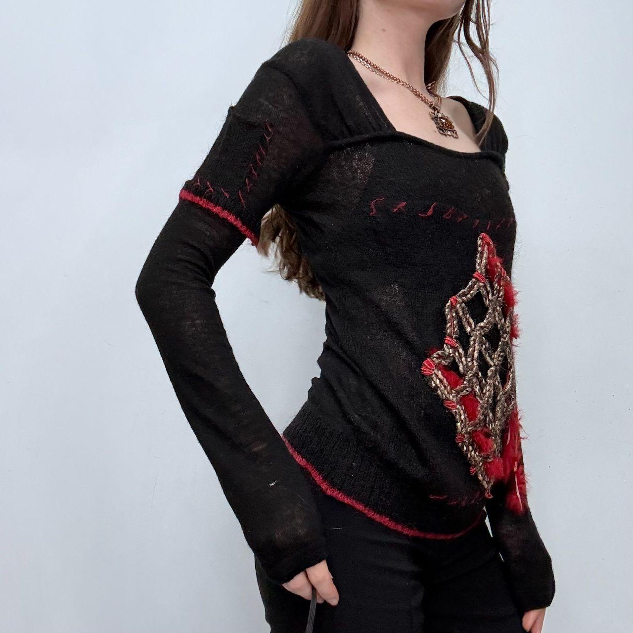 Sheer mohair knit Save the Queen top