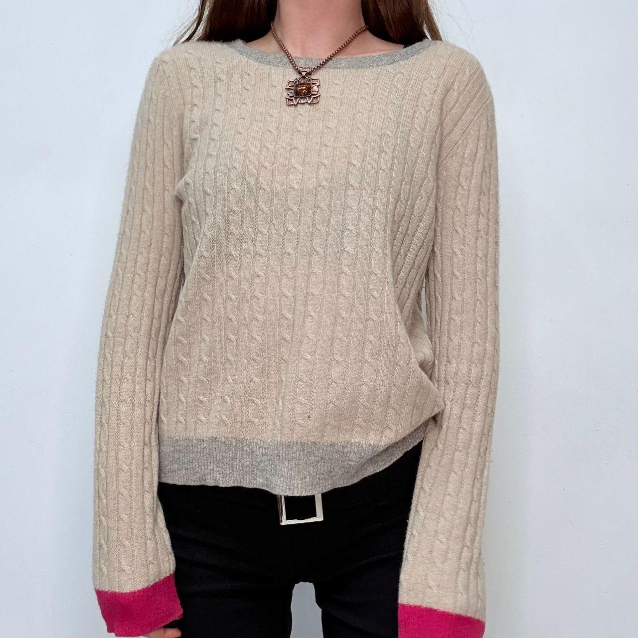 Cable knit cashmere jumper