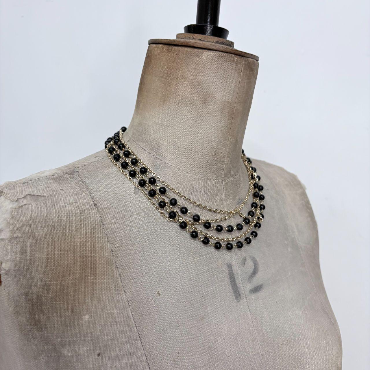 Layered gold chain necklace