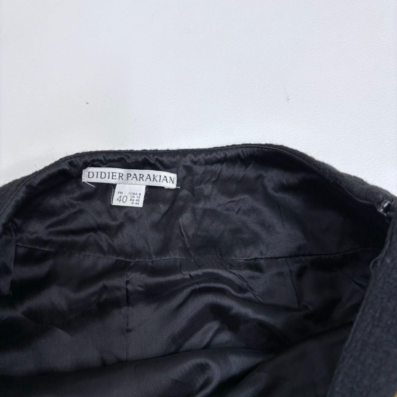 Black twee mother of pearl button skirt