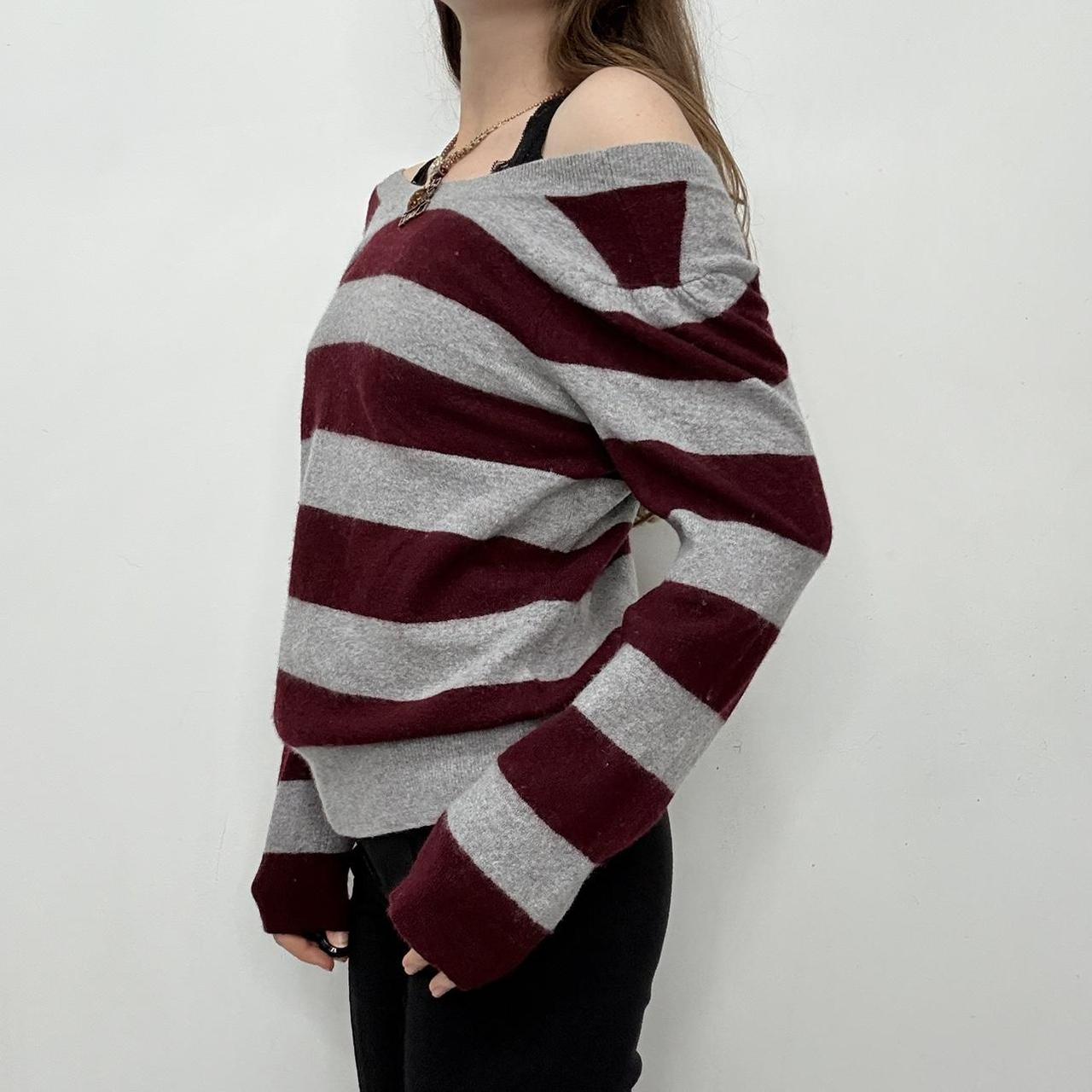 Slouchy striped cashmere jumper