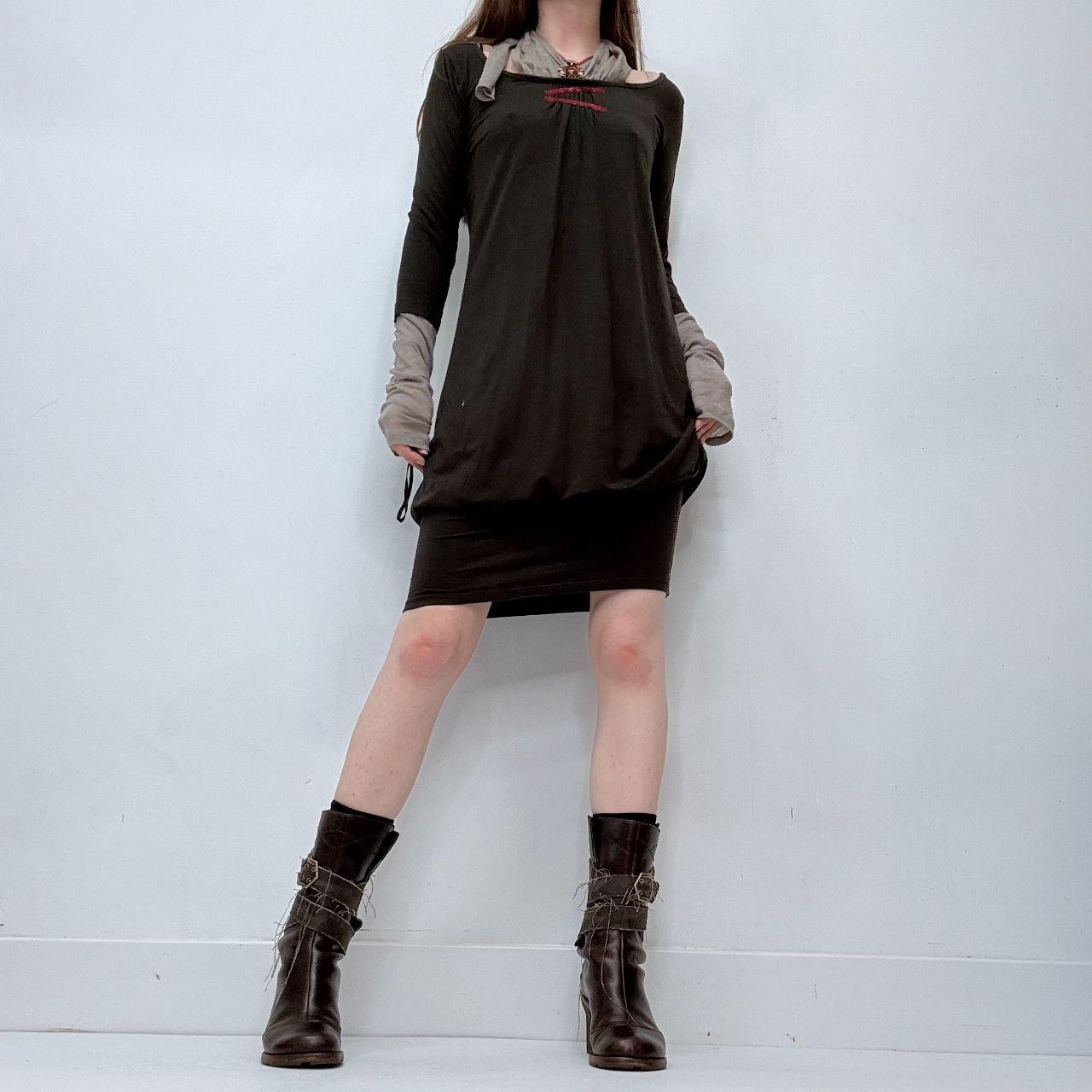 Slouchy cop copine puff mini dress