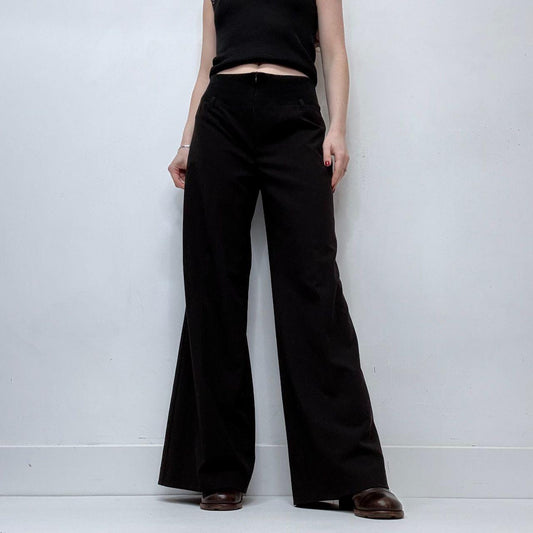 Black flared Cop Copine suit trousers