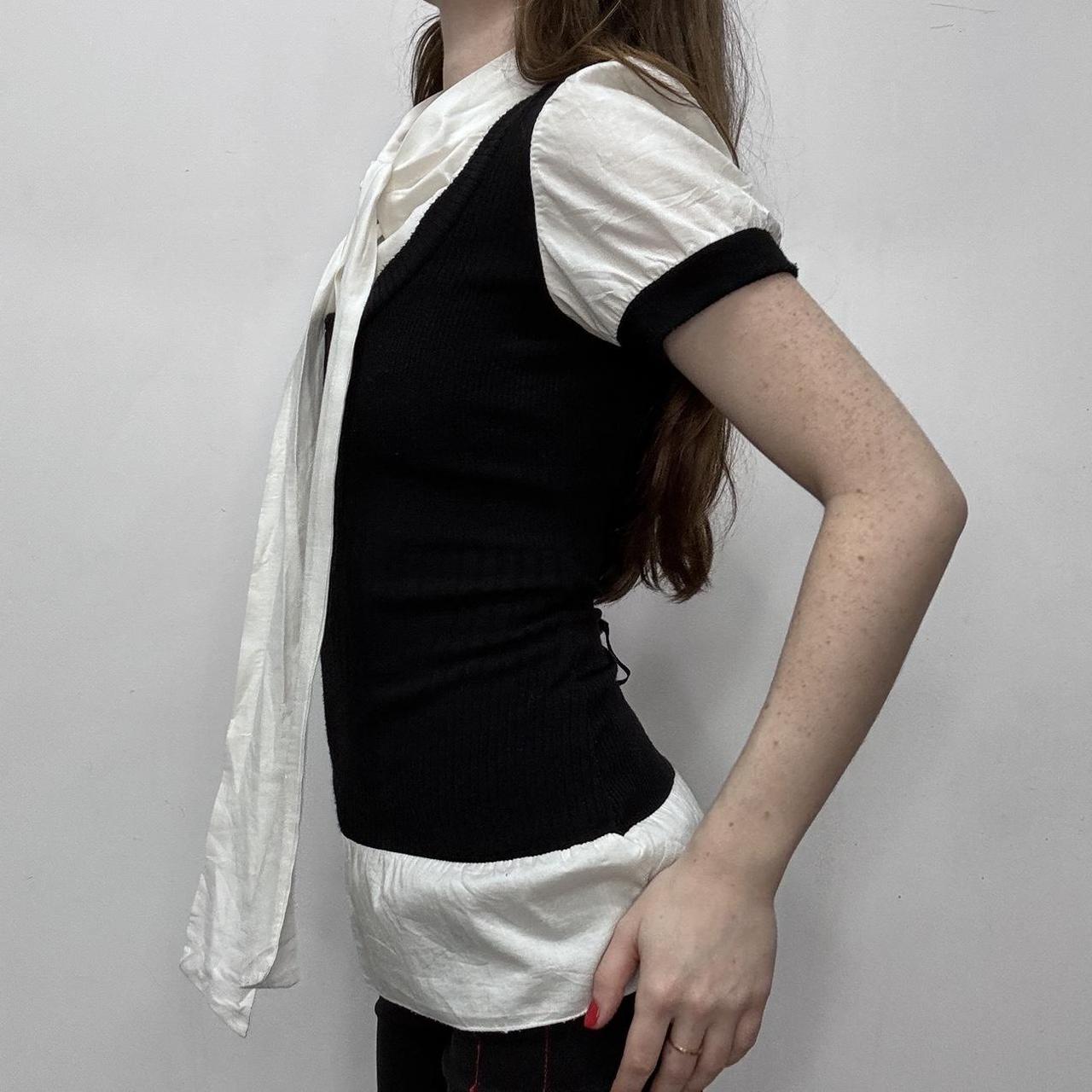 Preppy bow neck shirt
