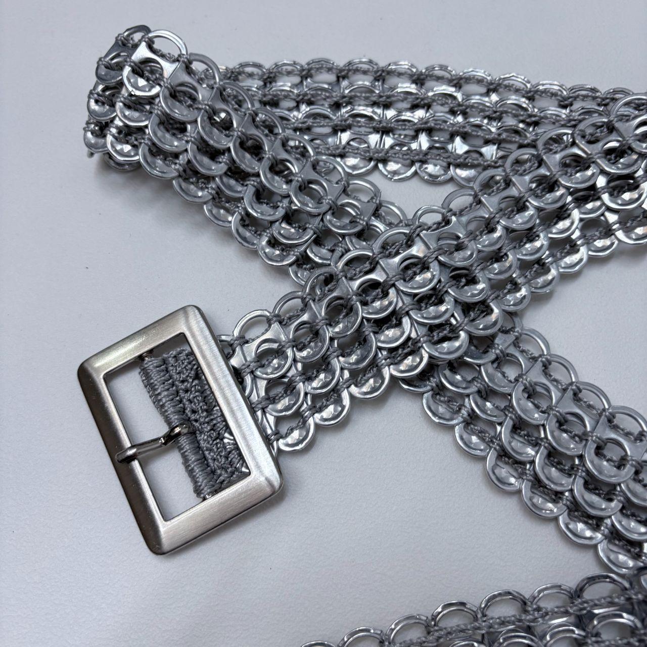 Beer tab silver chain belt