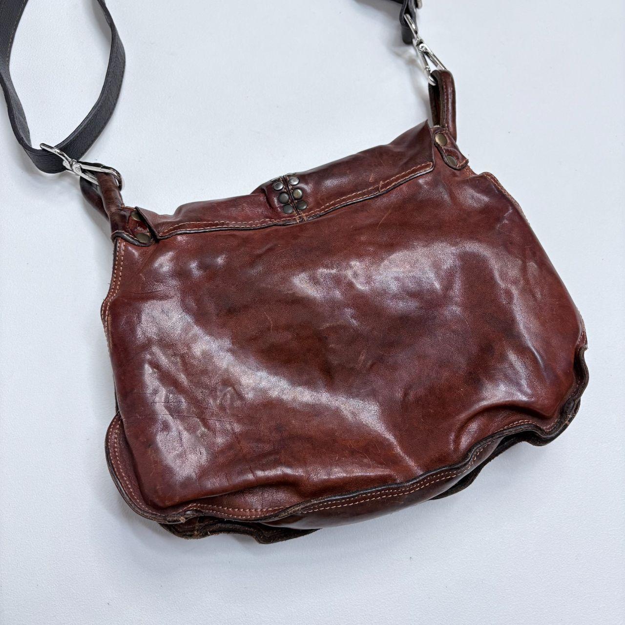 Tan leather studded boho bag