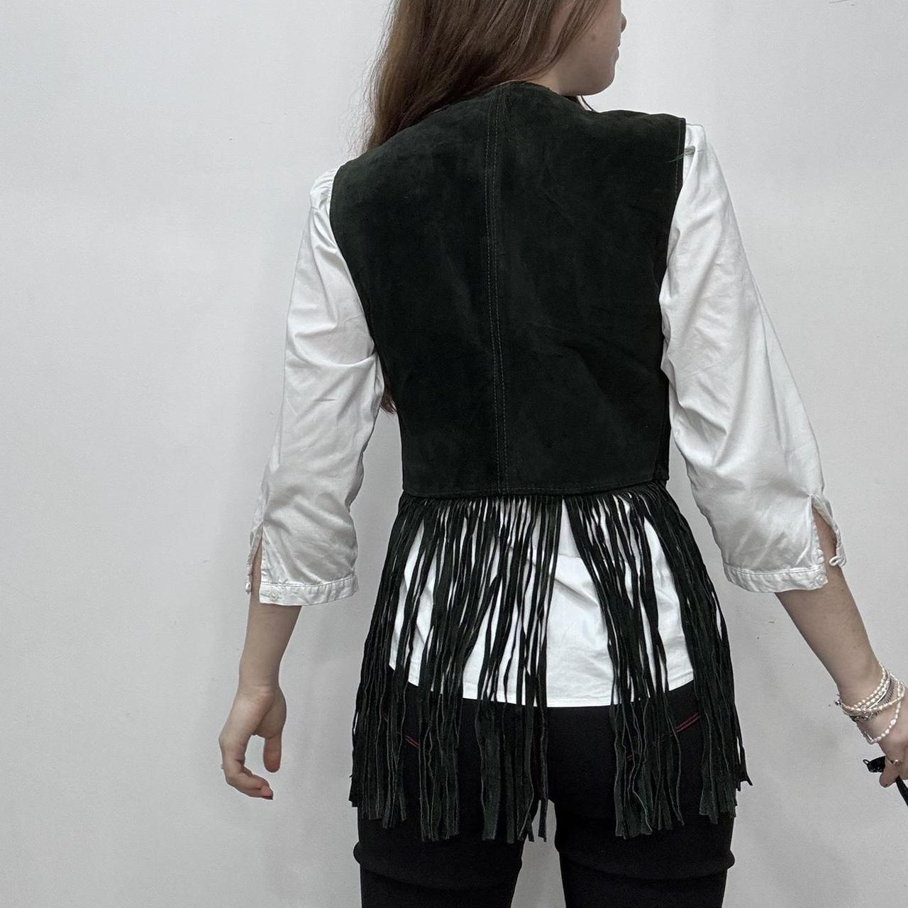 Suede tassel boho waistcoat