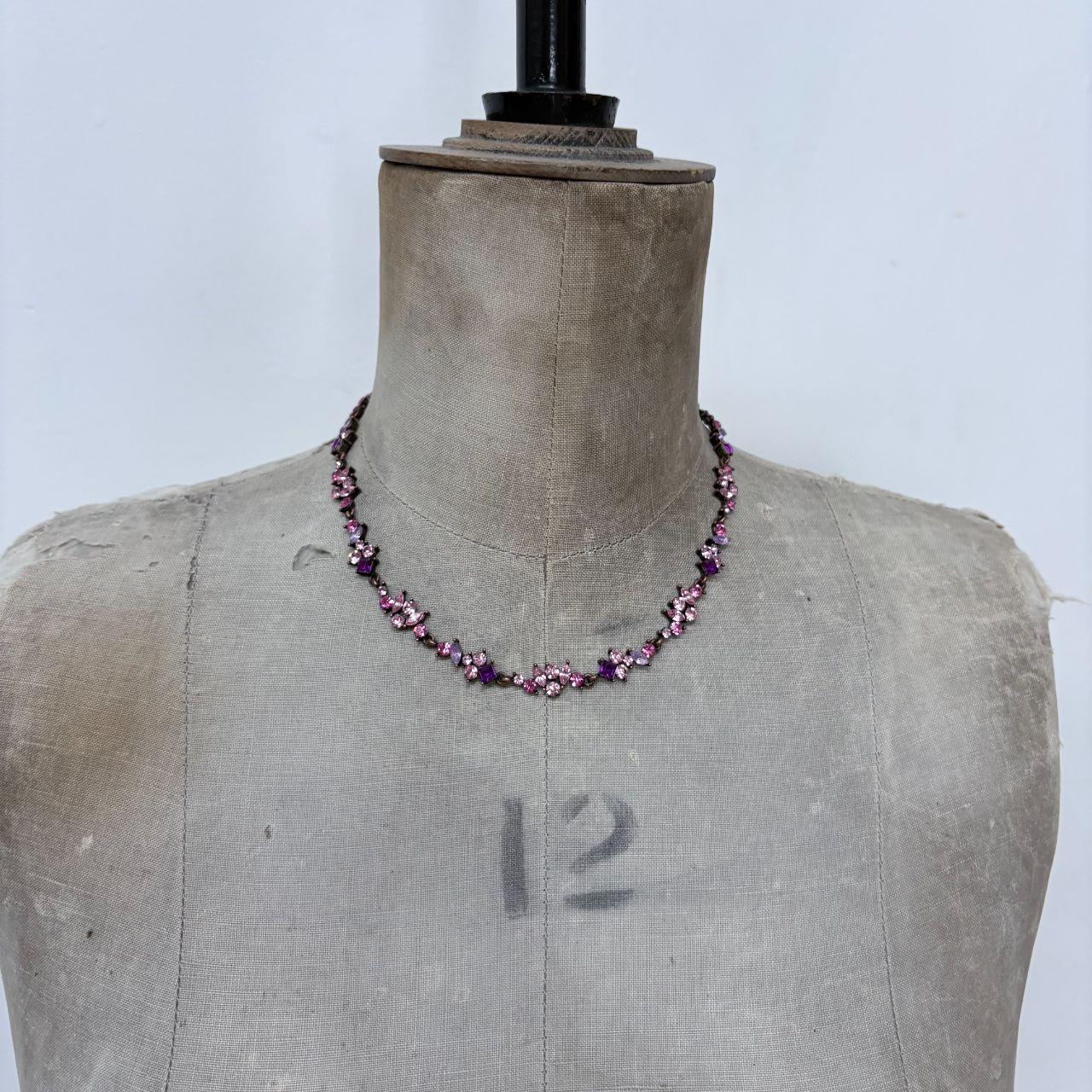 Gem pink fairy necklace