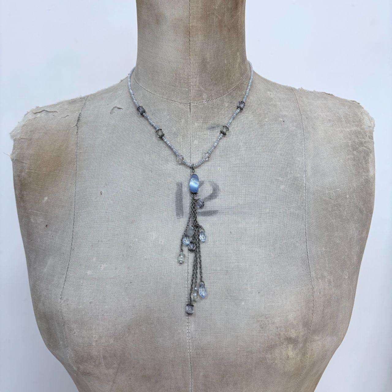 Boho beaded chain necklace