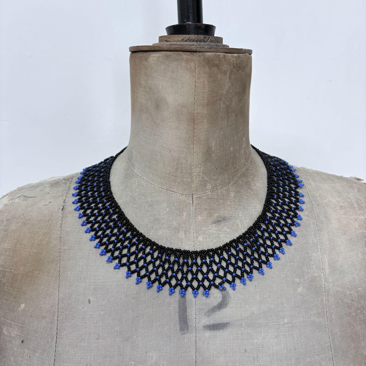 Boho beaded collar necklace