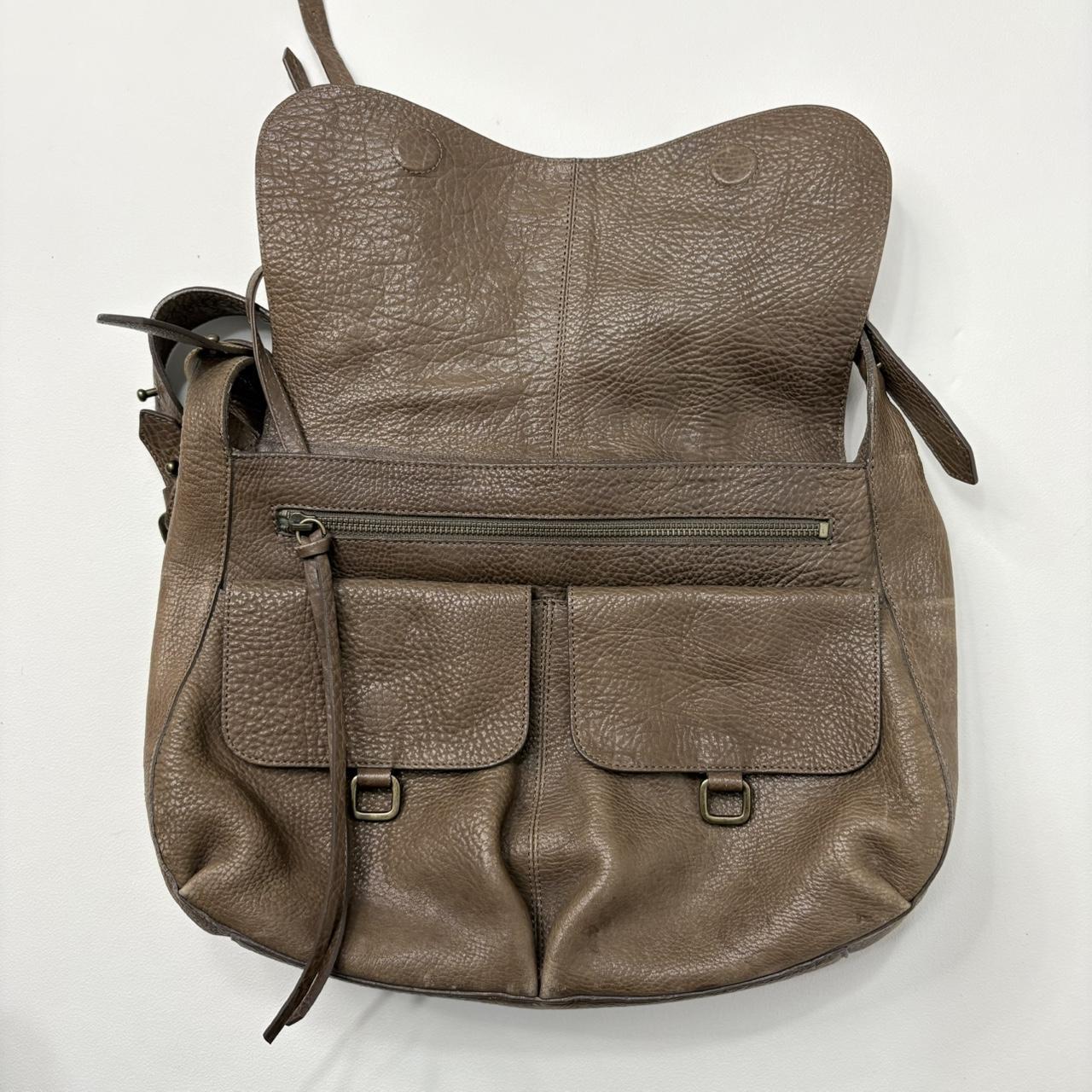Tan slouchy leather bag