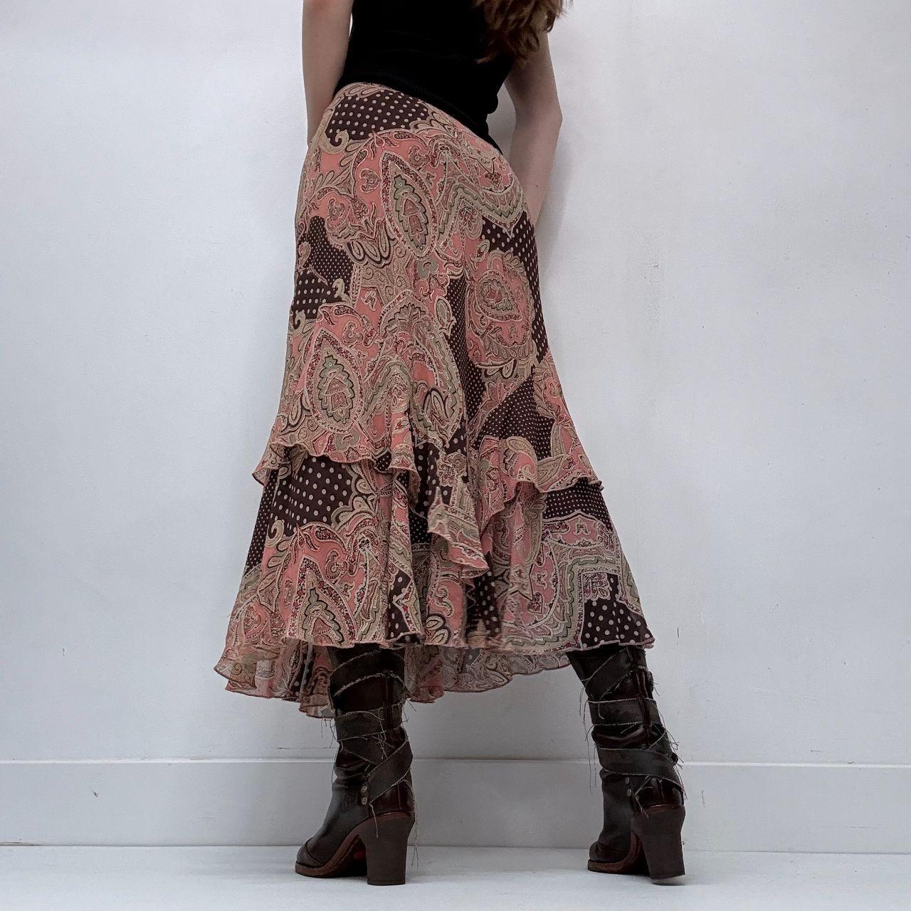 Sheer ruffle asymmetric fairy skirt
