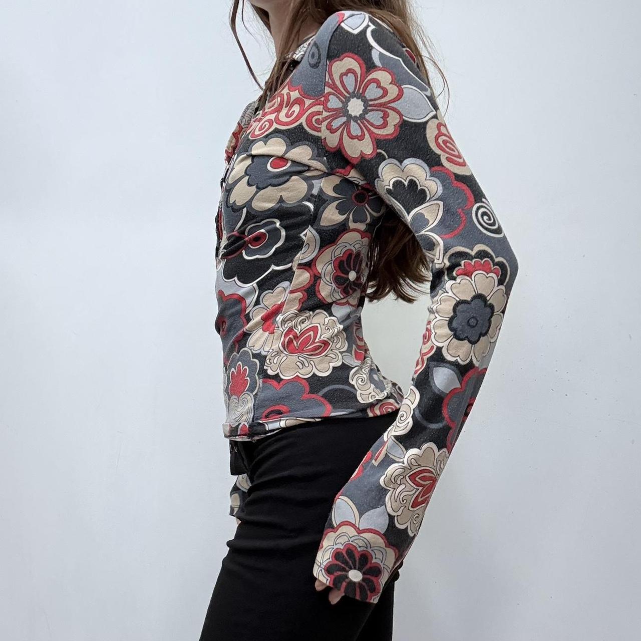 Garphic floral fitted jersey t-shirt