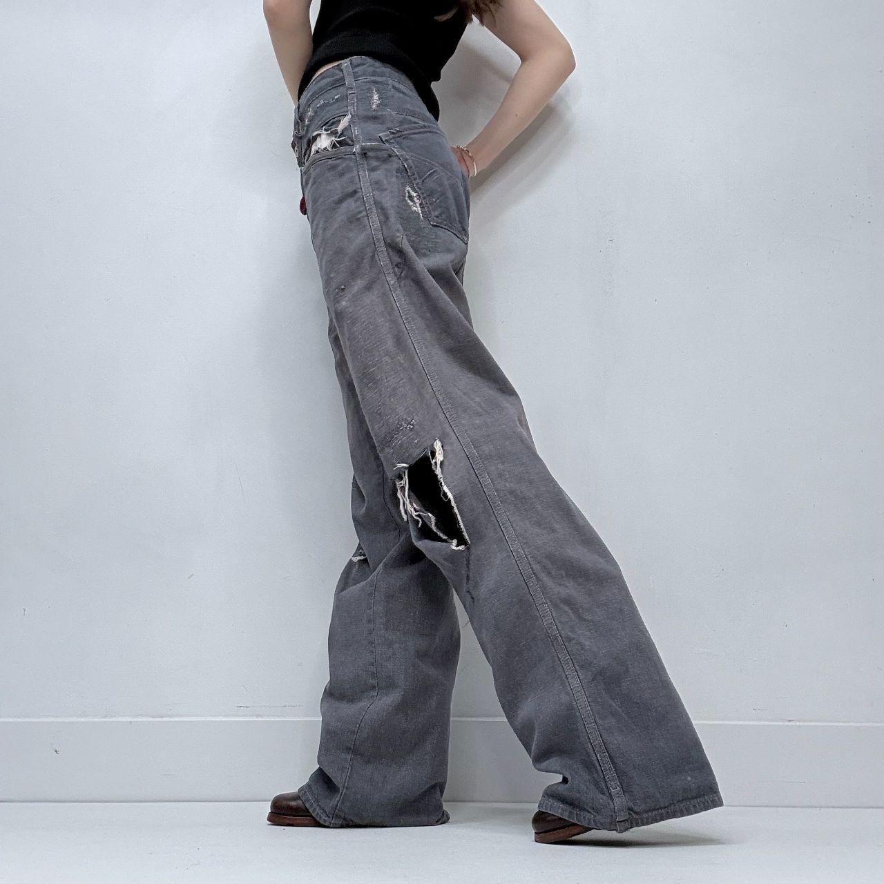 Marithe francois Girbaud distressed grunge jeans