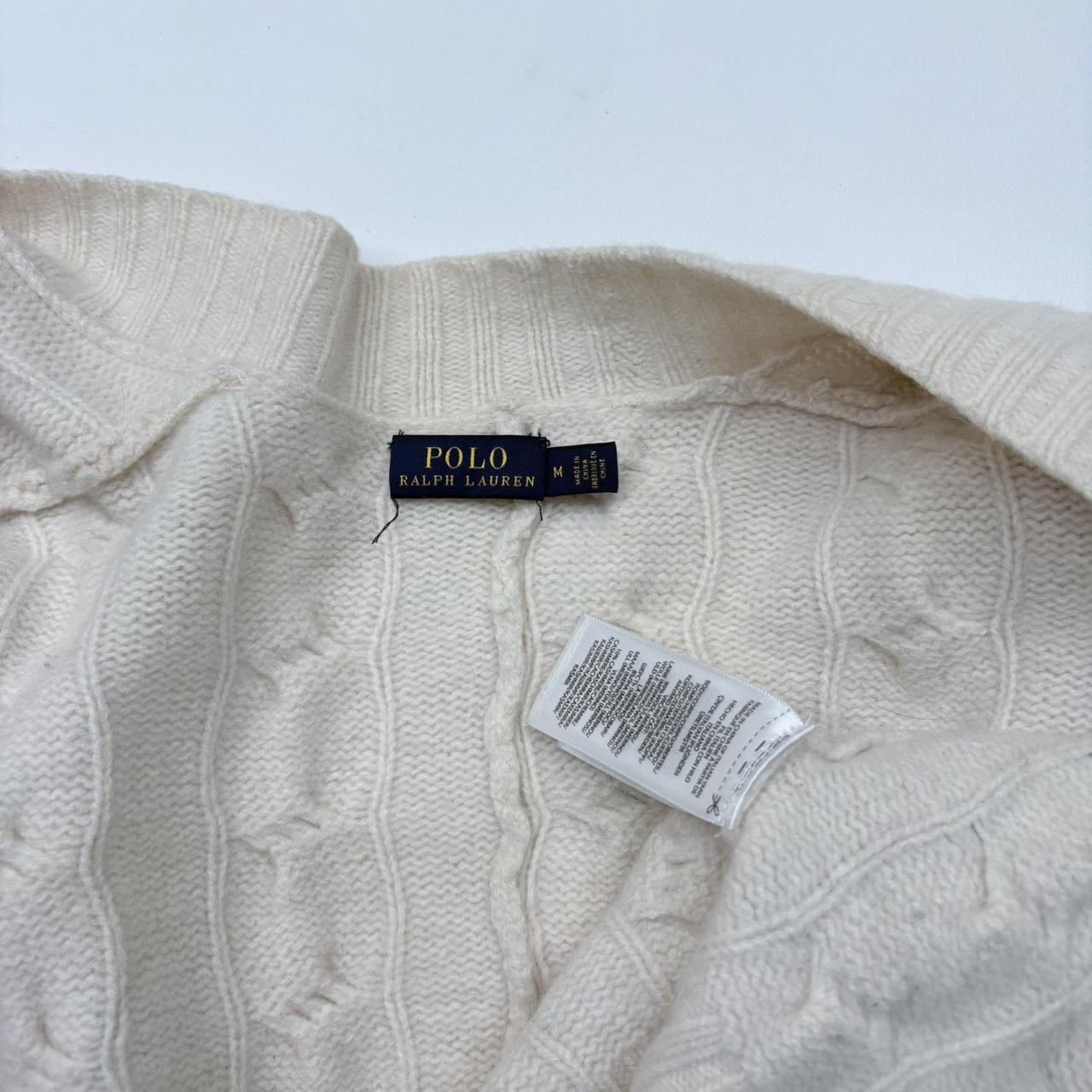 Cream chunky cable knit Ralph Lauren cardigan