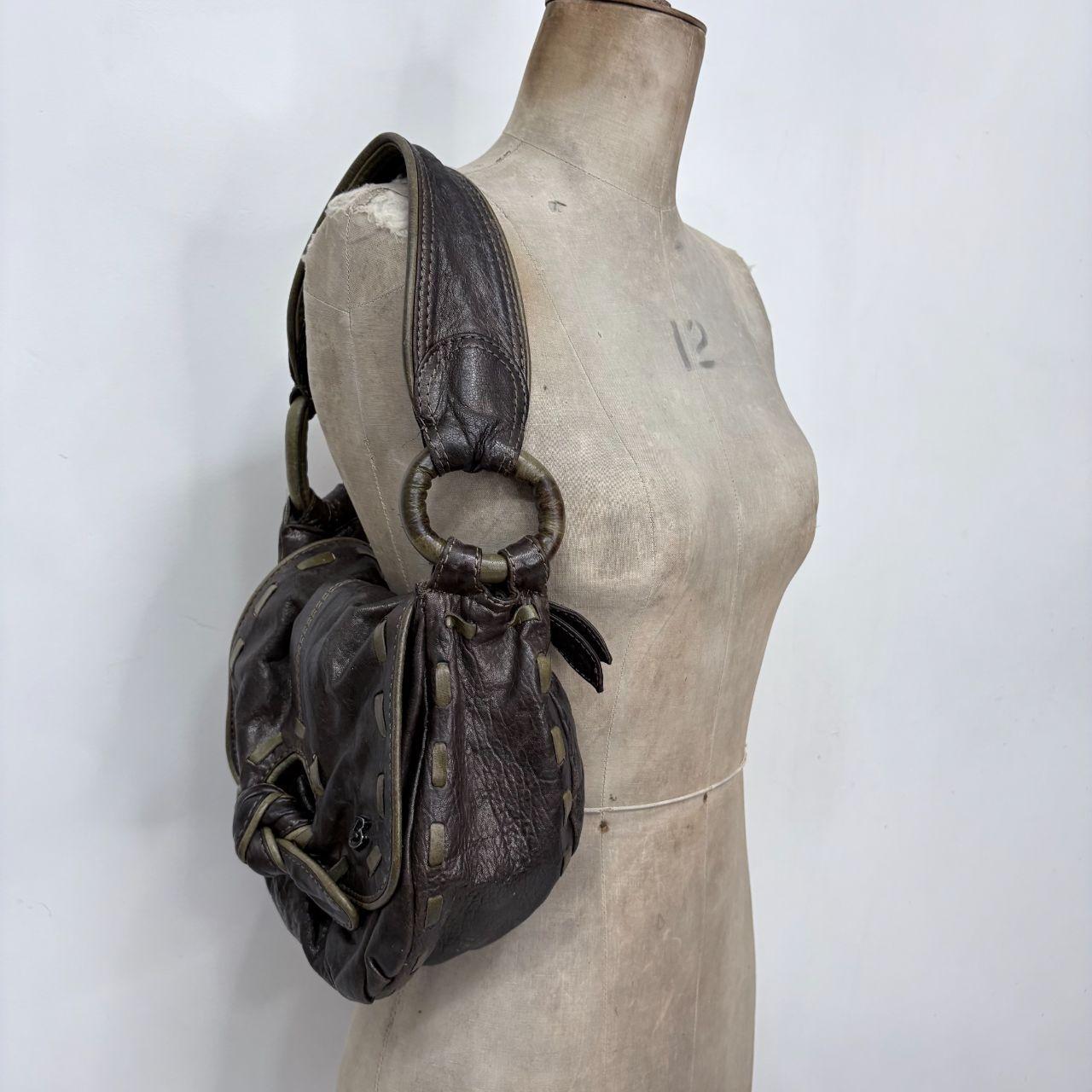 Brown chunky shoulder bag