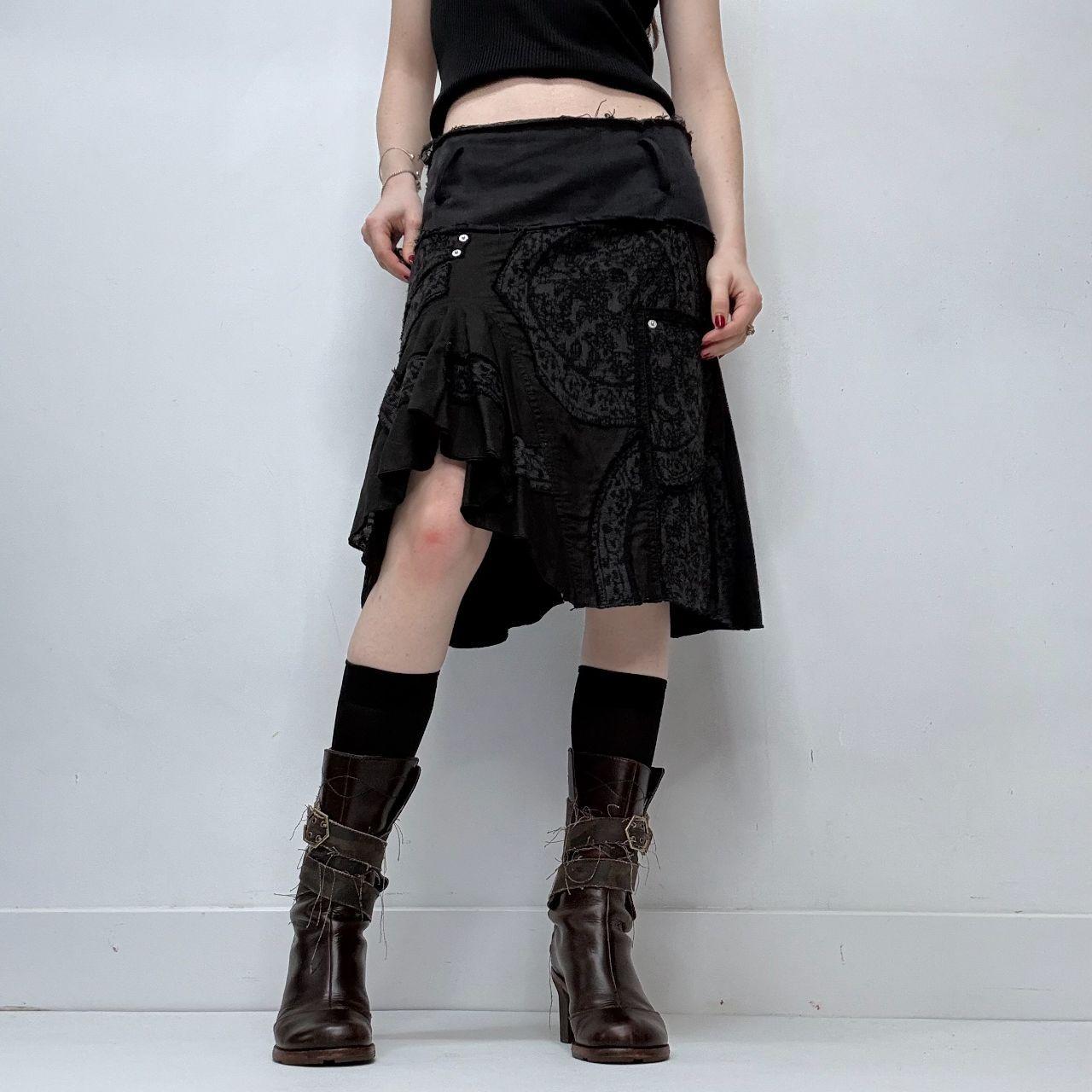 Black asymmetric grunge fairy skirt