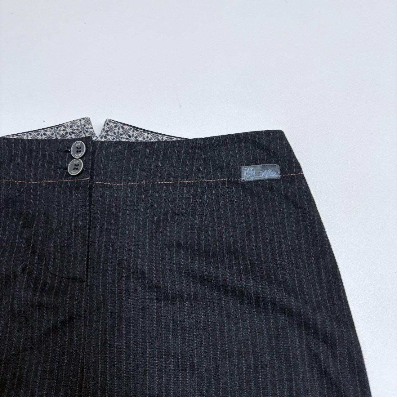 Cop Copine black pinstripe a-line skirt