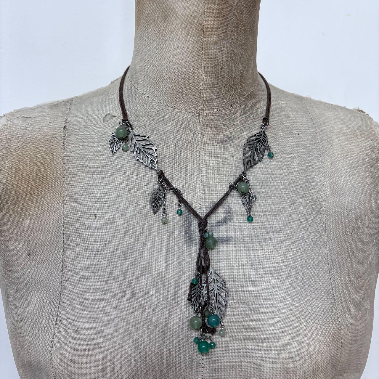 Boho fairy leaf necklace