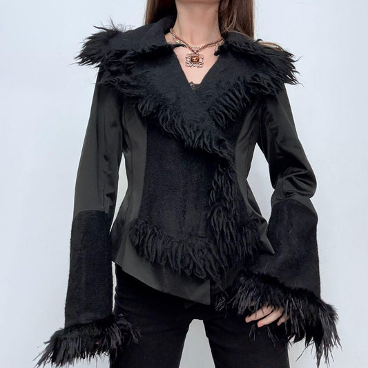 Black flared grunge jacket