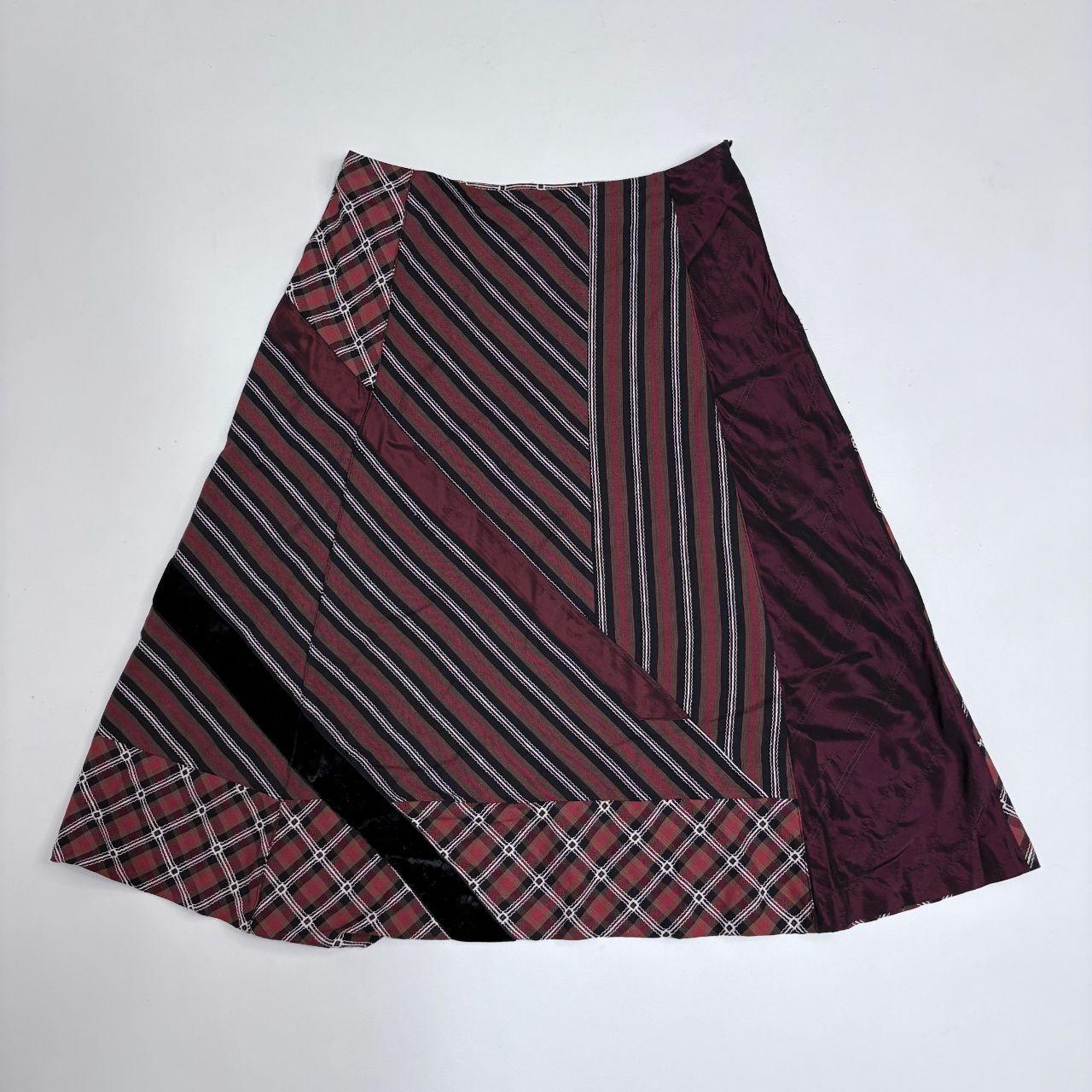 Asymmetric pinstripe kenzo skirt