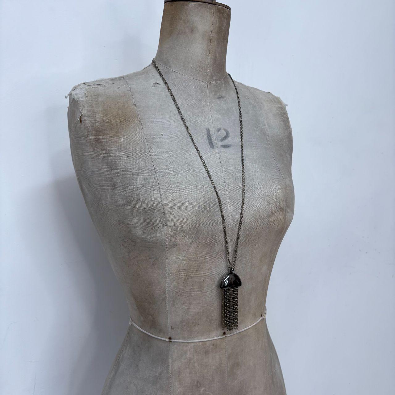 Layered chain long necklace
