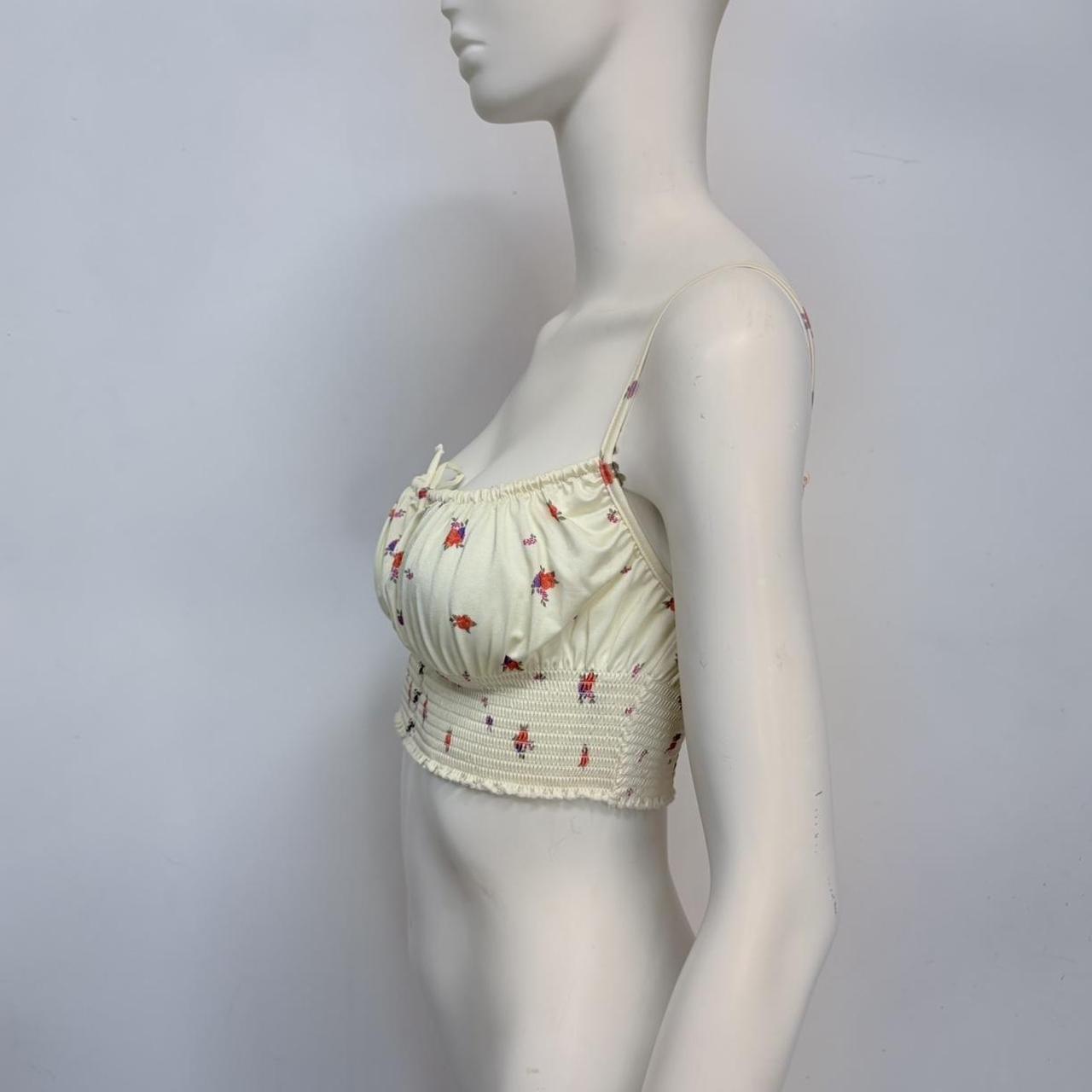 Floral satin corset top