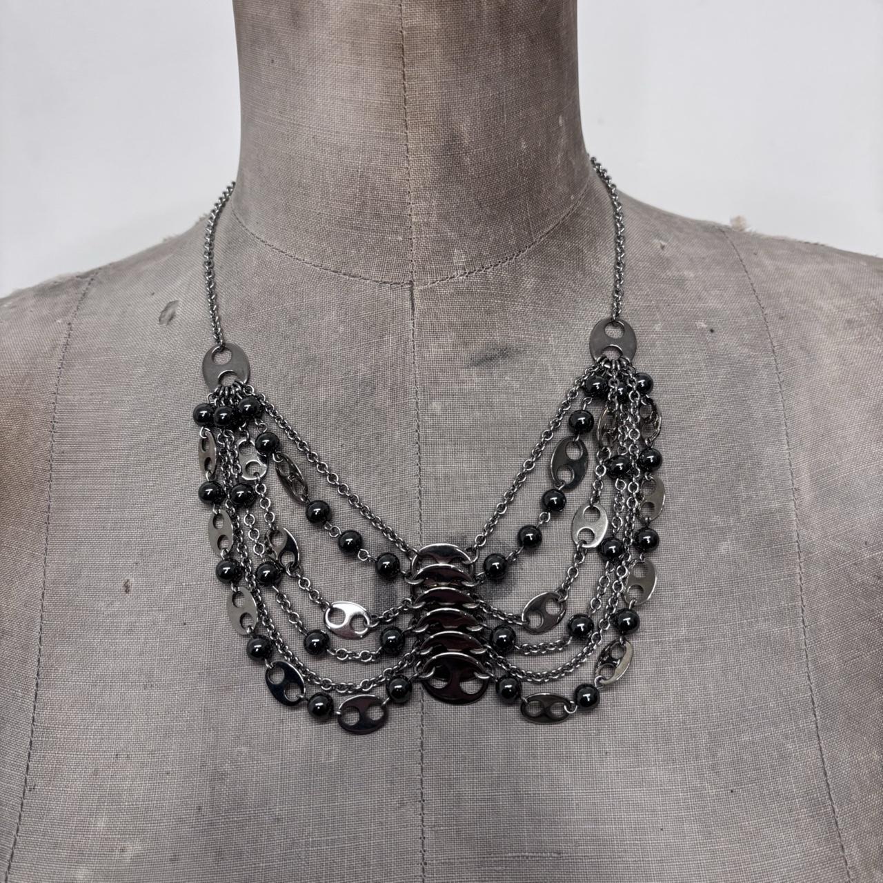 Draped metal Paco Rabanne necklace