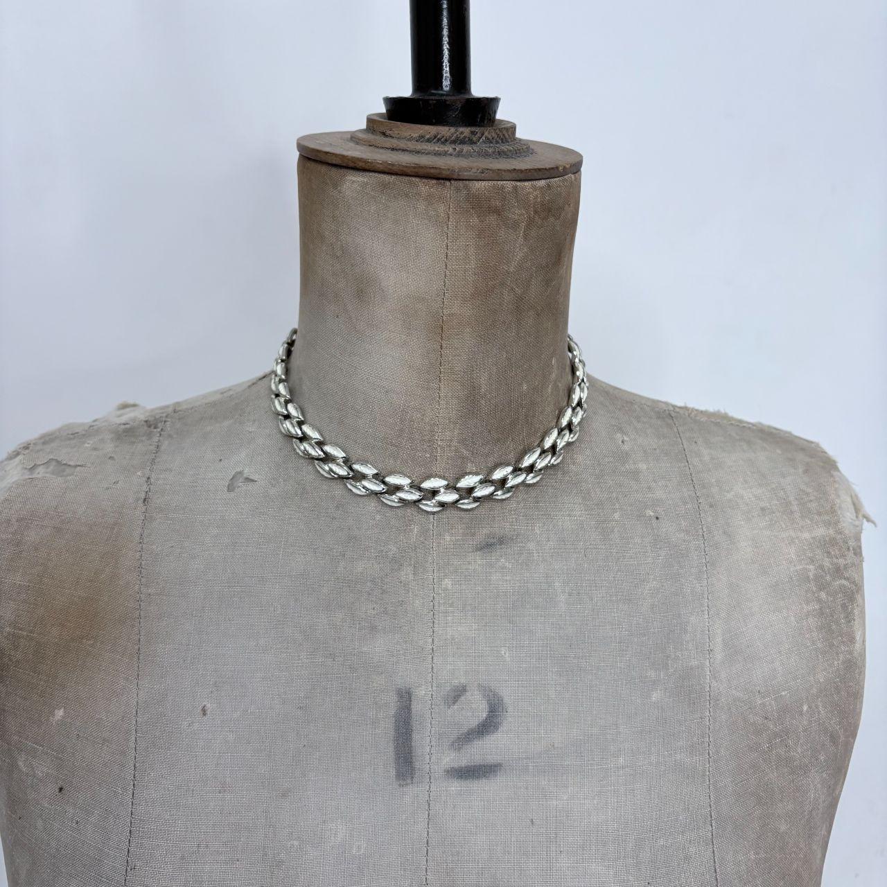 Chunky silver chain necklace