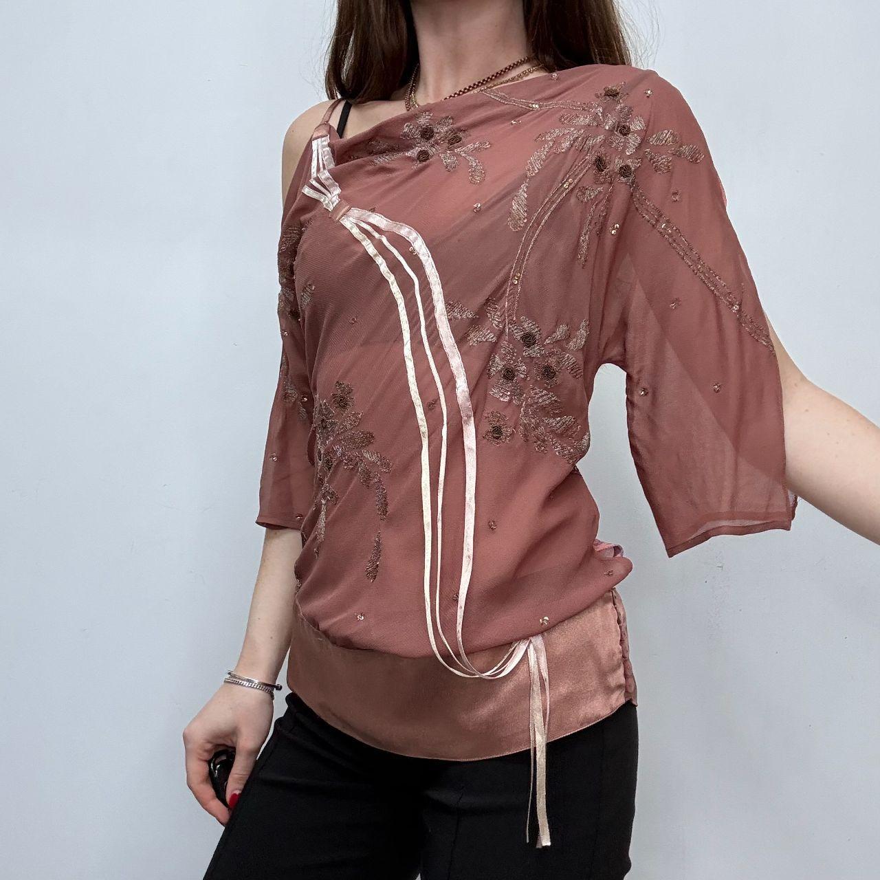 Flutter sheer embroidered fairy shirt