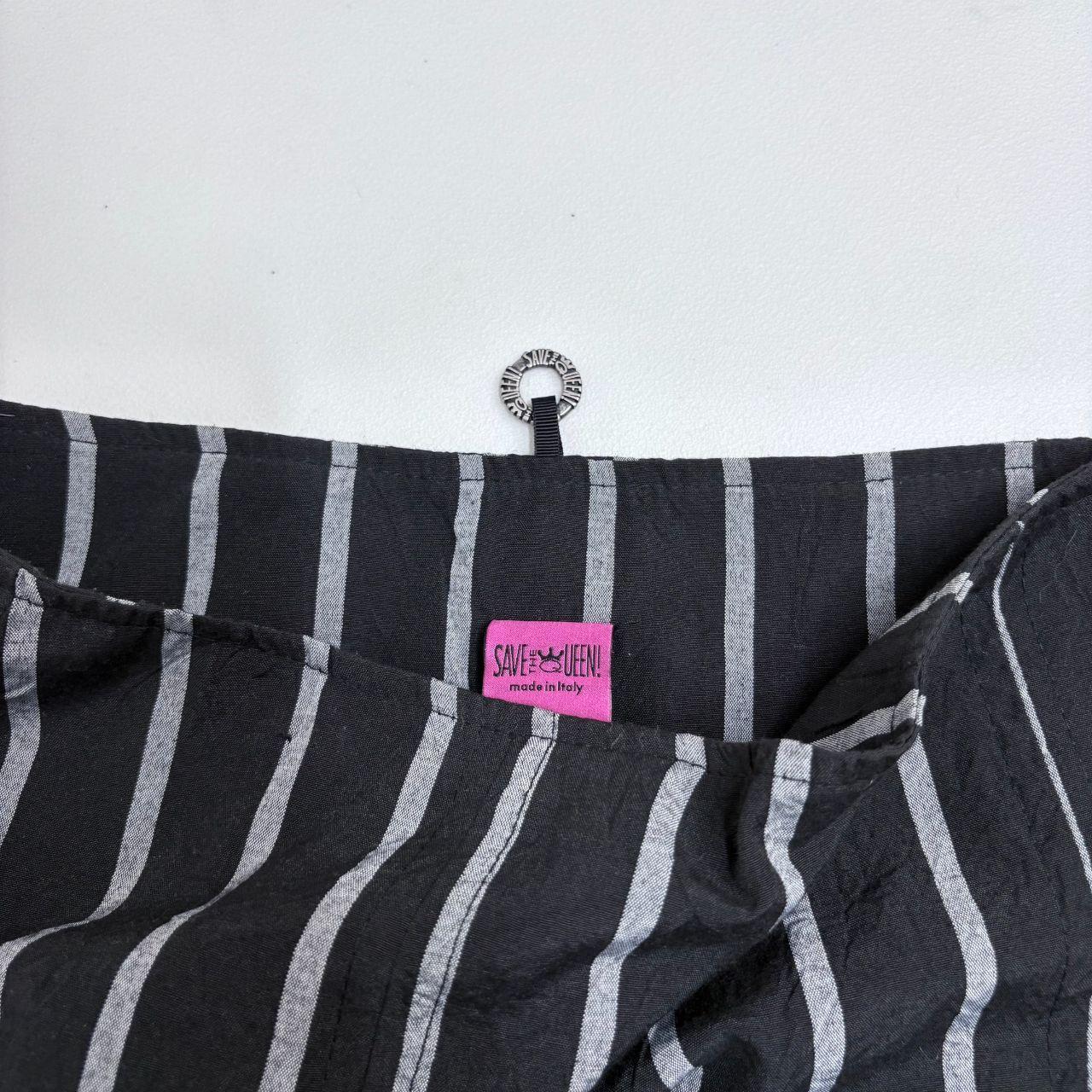 Save the Queen pinstripe flared maxi skirt
