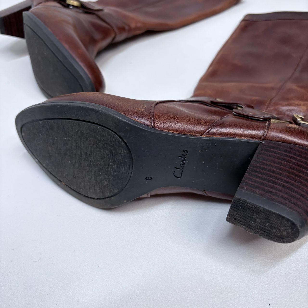Brown leather western boots