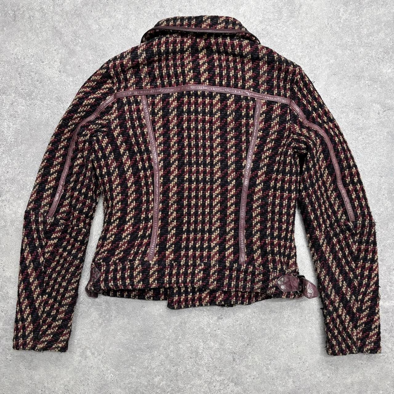 Diesel tweed wool asymmetric pea coat