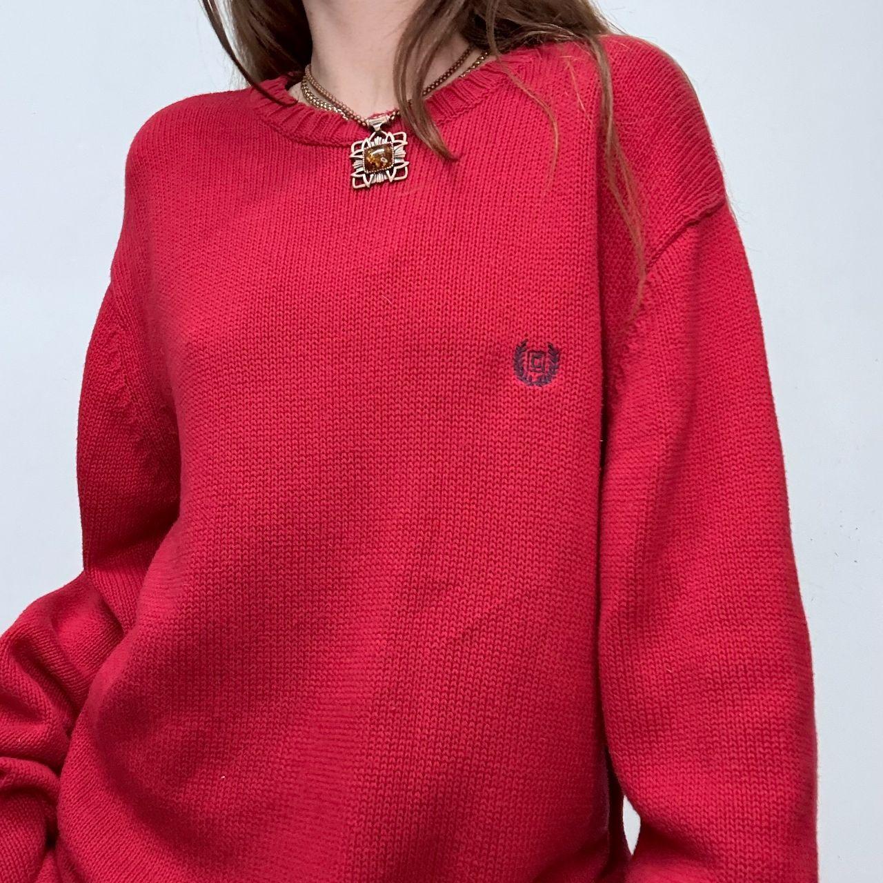 Chunky slouchy knitted jumper