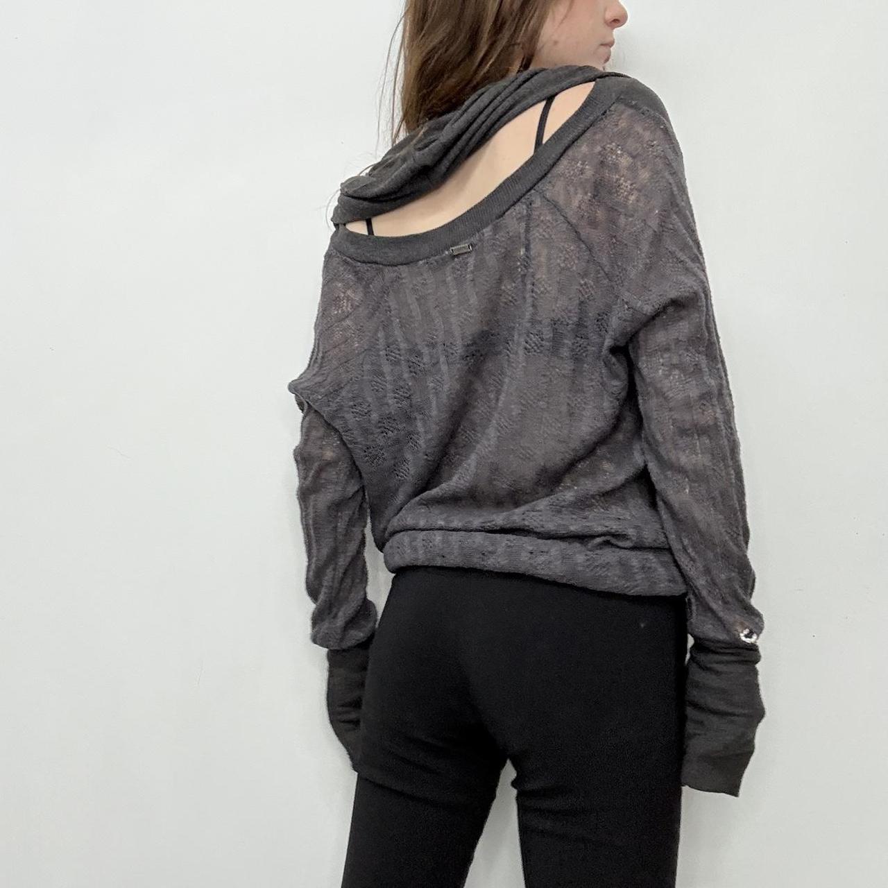 Slouchy grey draped jumper