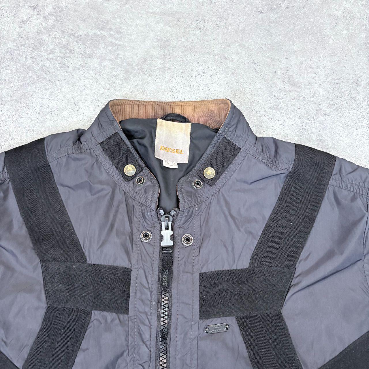 Black oversized utlity Diesel bomber jacket