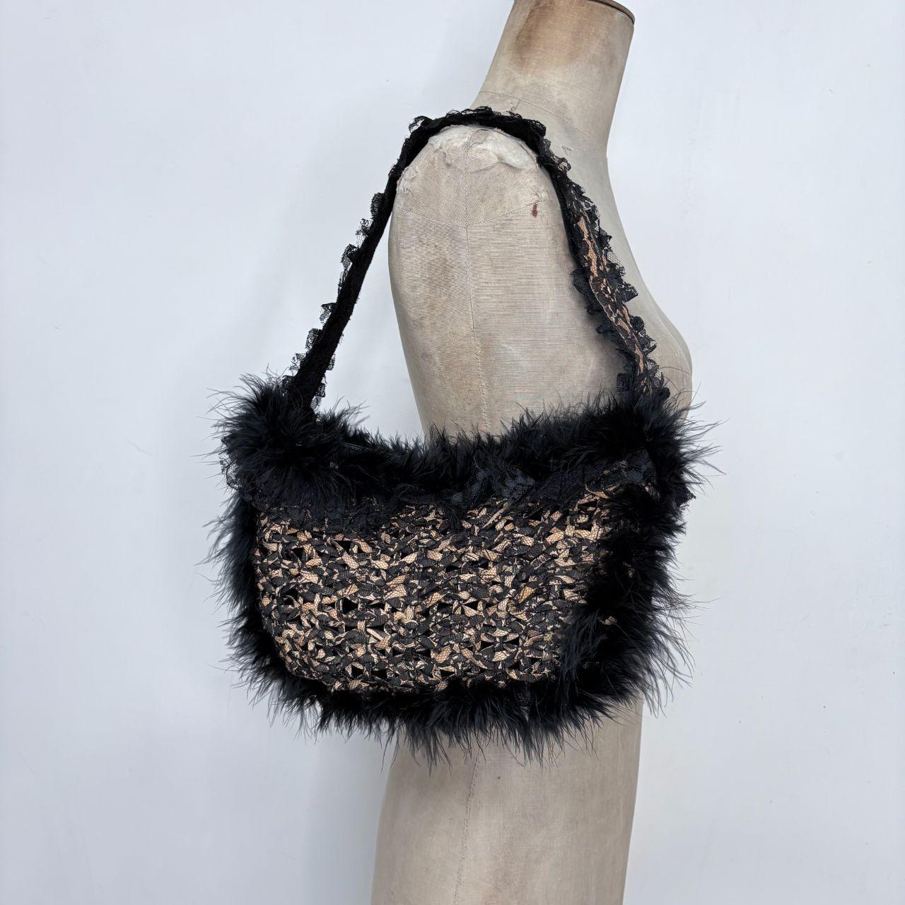 Lace fluffy grunge bag