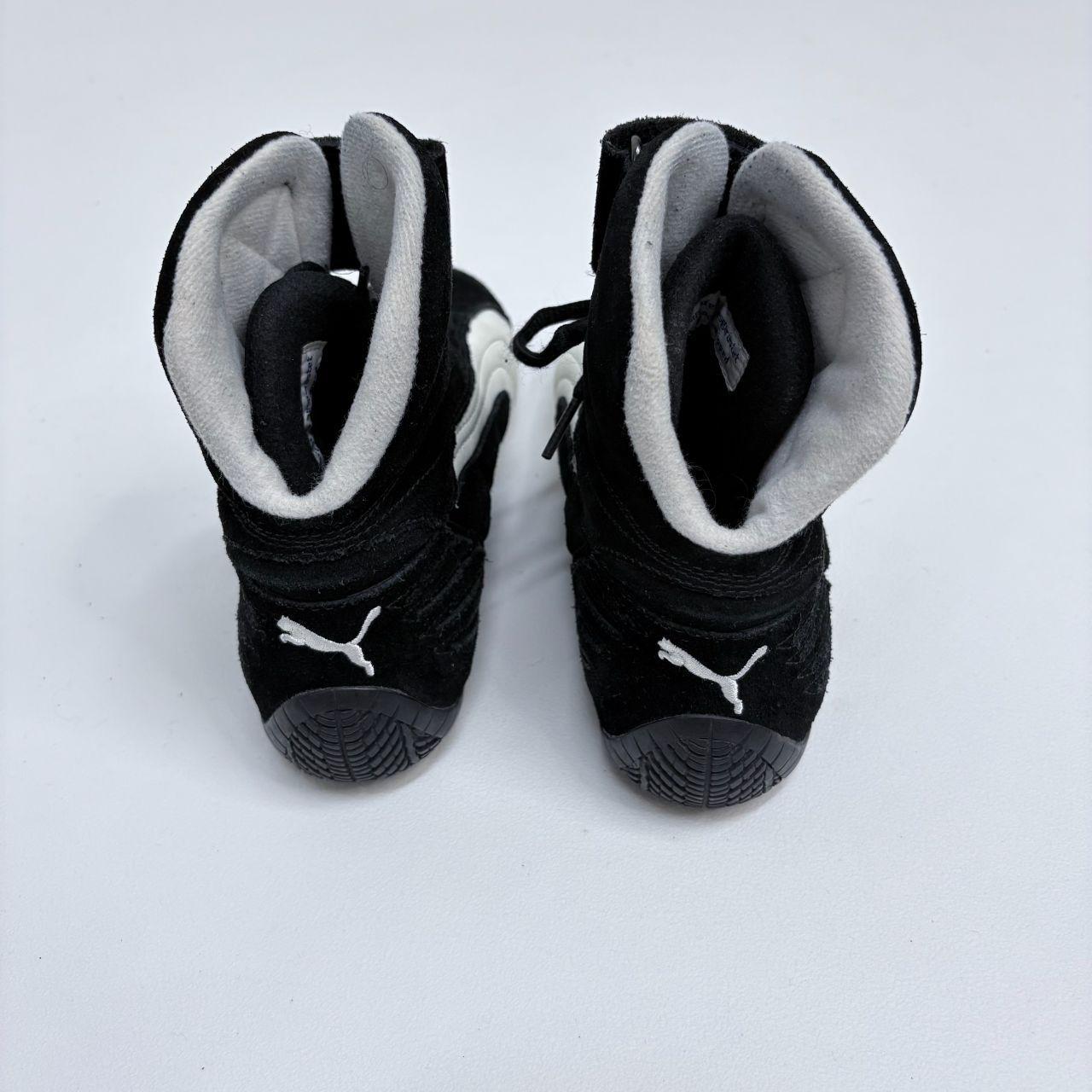 Black suede puma boxing boots