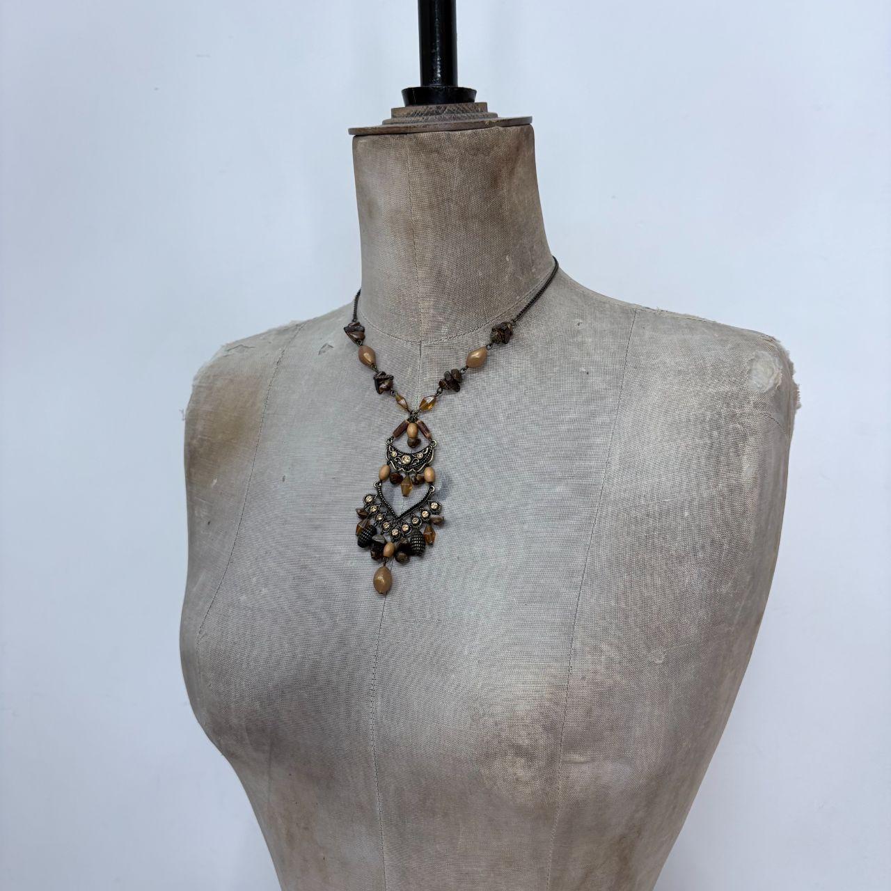 Beaded gothic grunge necklace