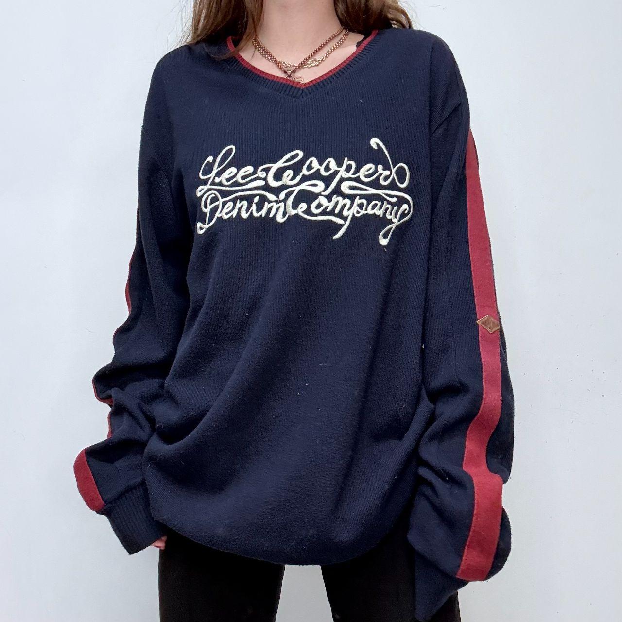 Oversized knitted embroidered jumper