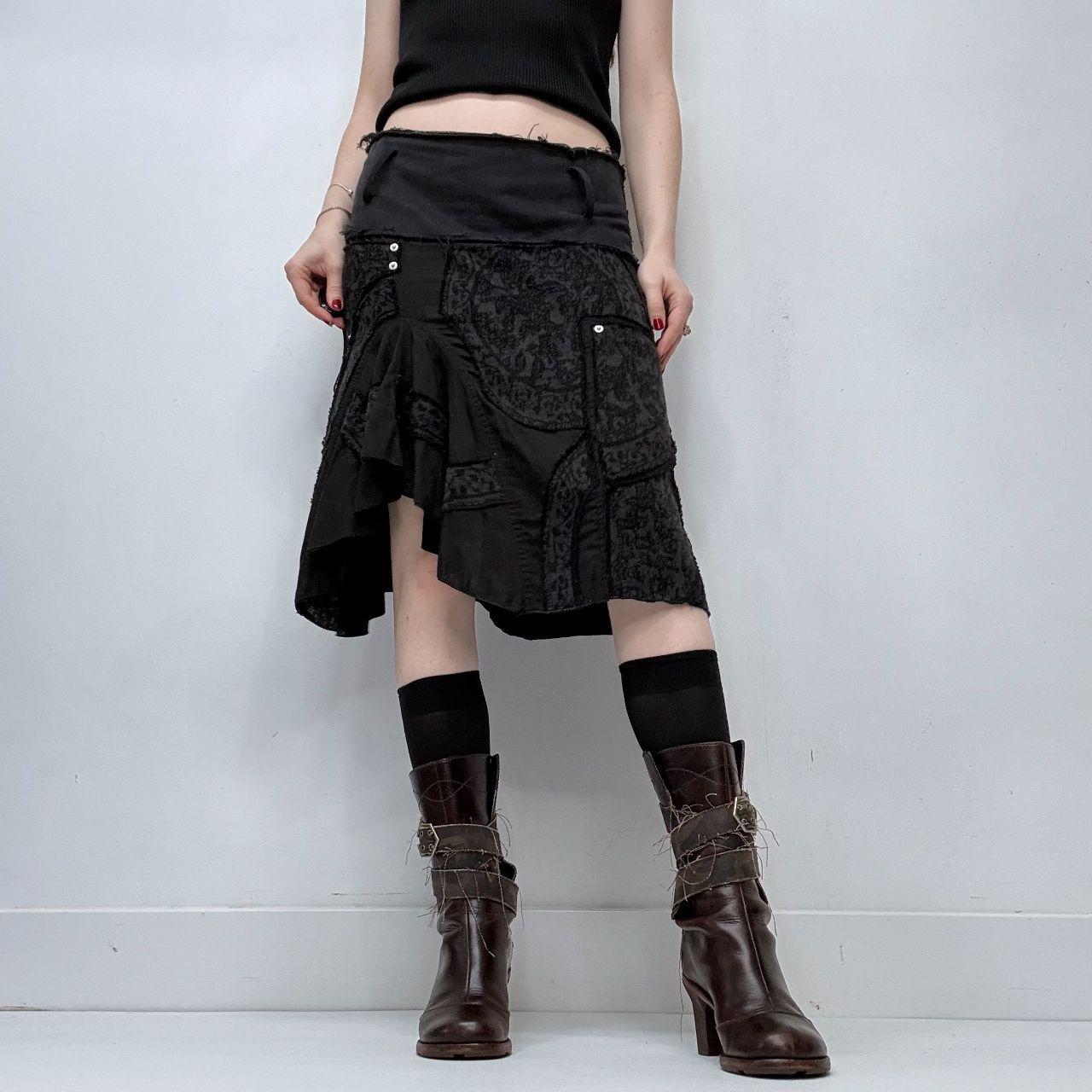 Black asymmetric grunge fairy skirt