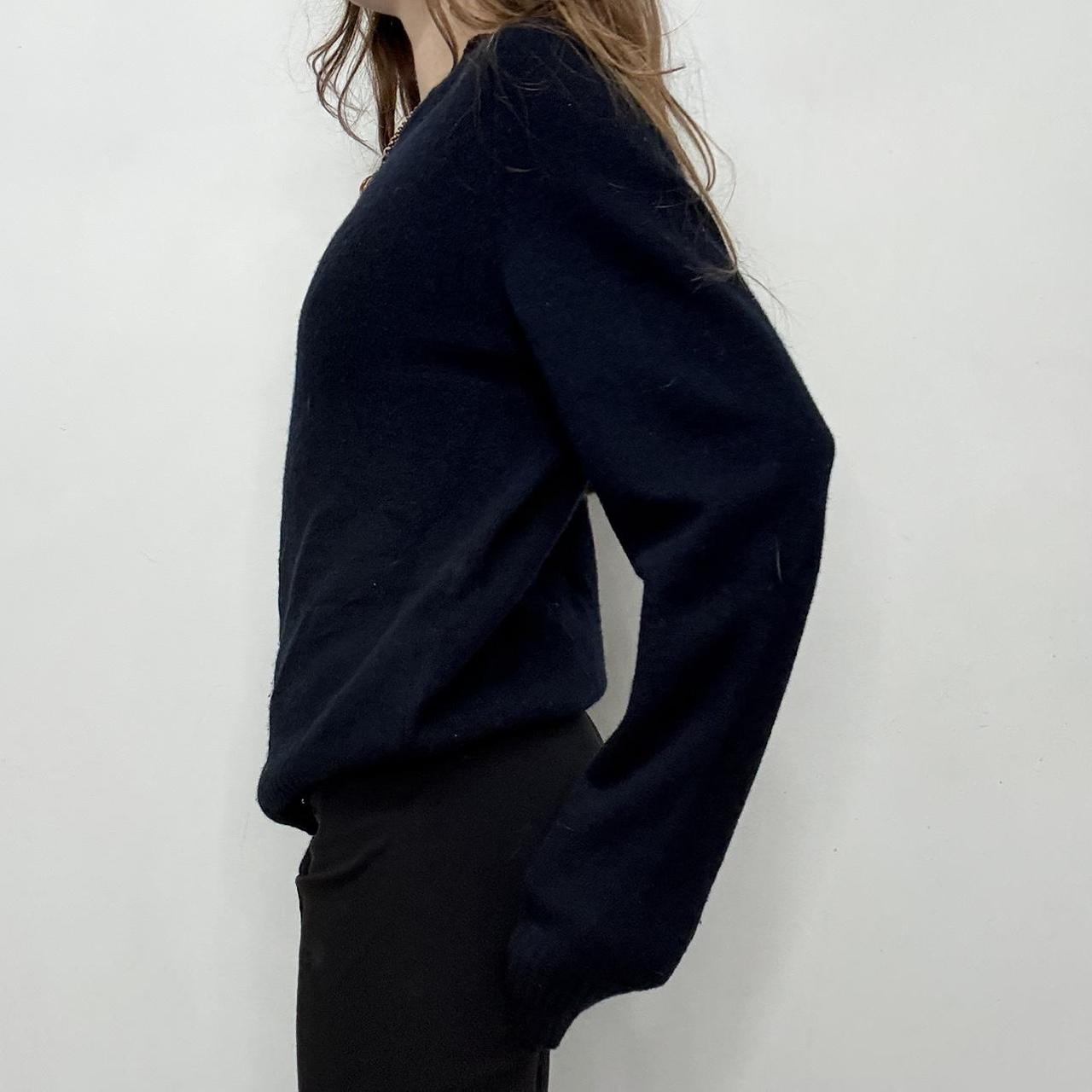 Navy blue wool jumper