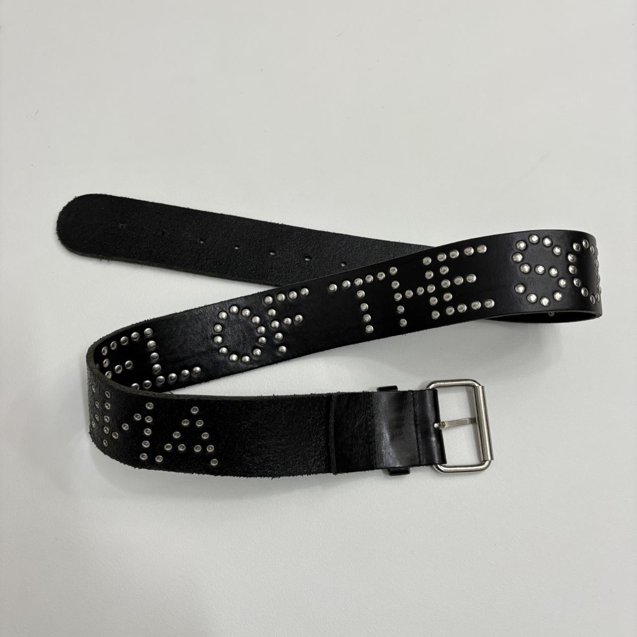 Black leather studded bag