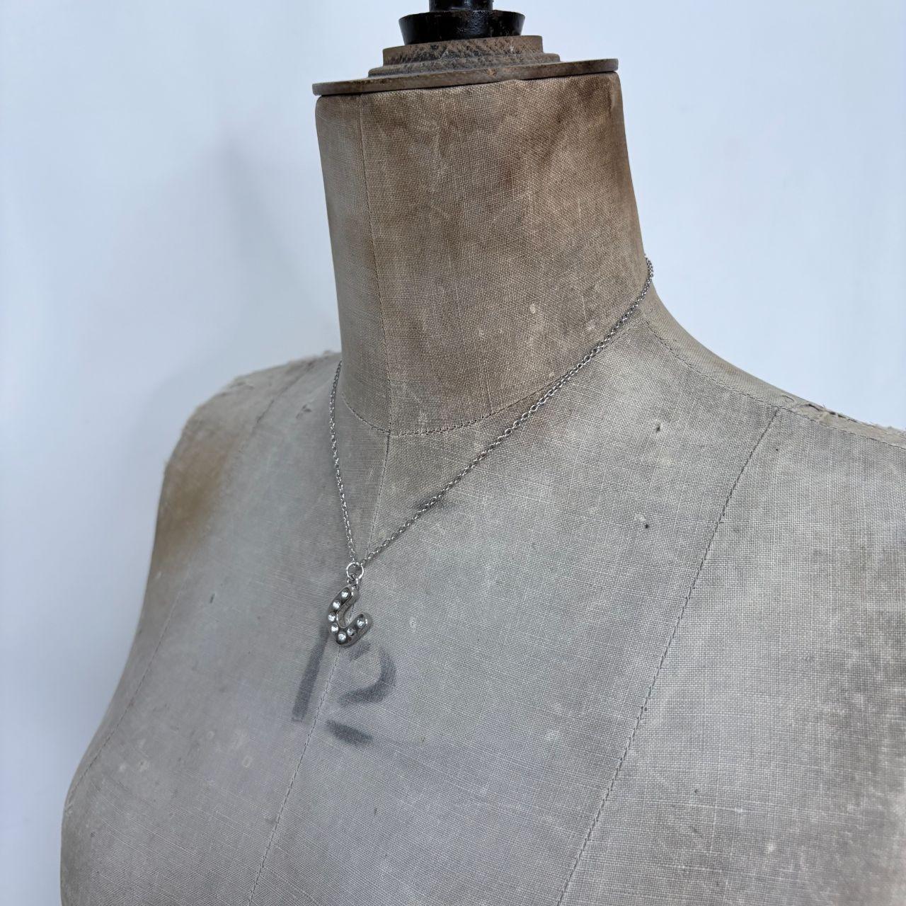 Silver delicate chain pendant necklace